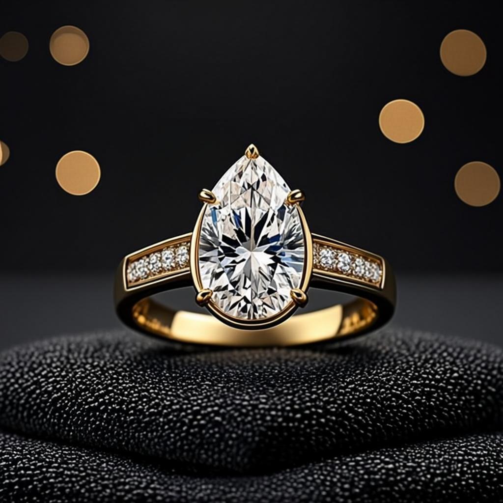 Anneau Royal « Larme de Diamant »