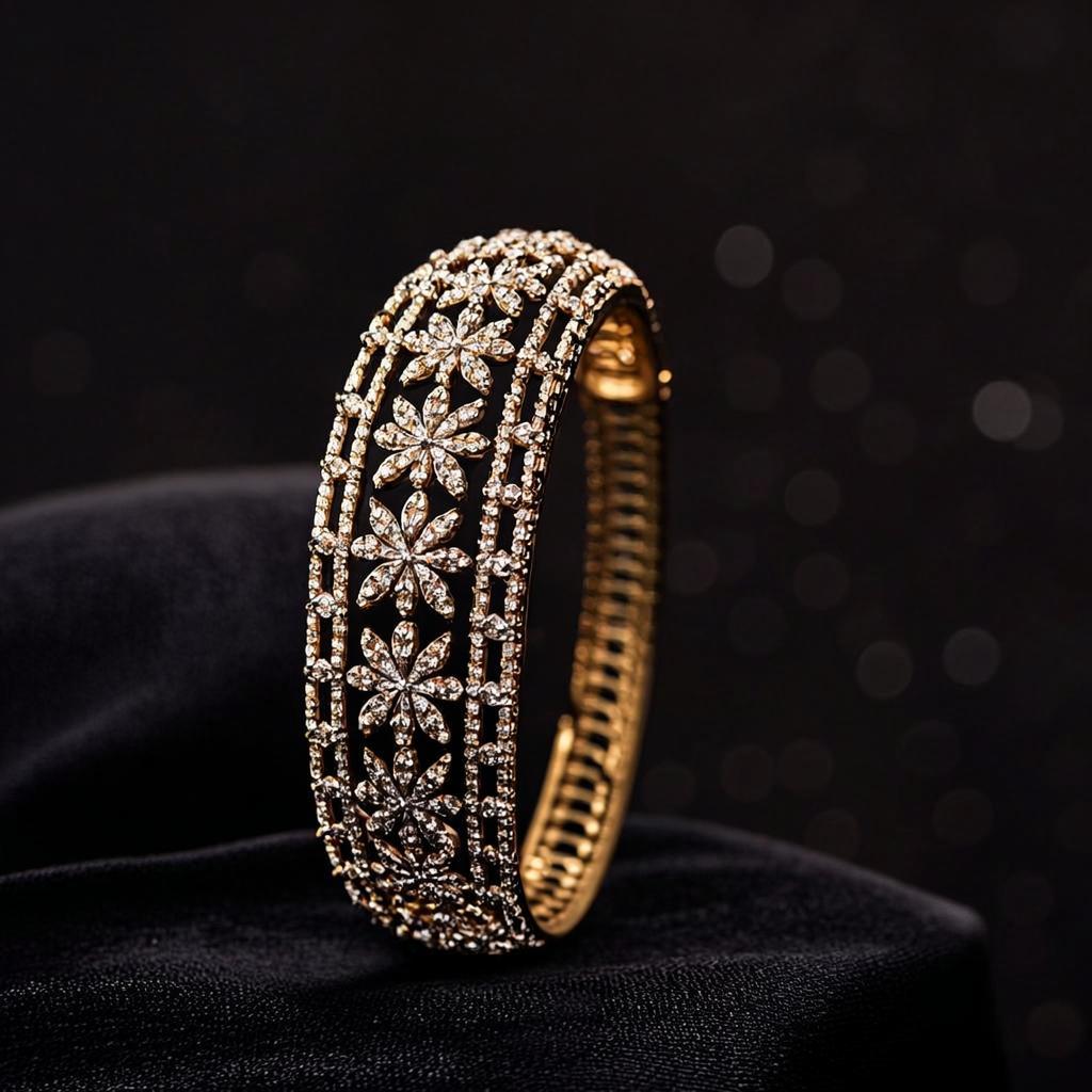 Bracelet Serti Neige « Poussière d’Or de Yoff »