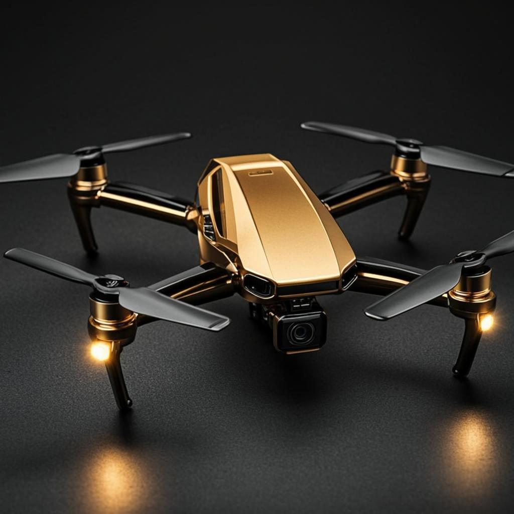 Drone Plaquée Or « Oiseau du Djoudj »