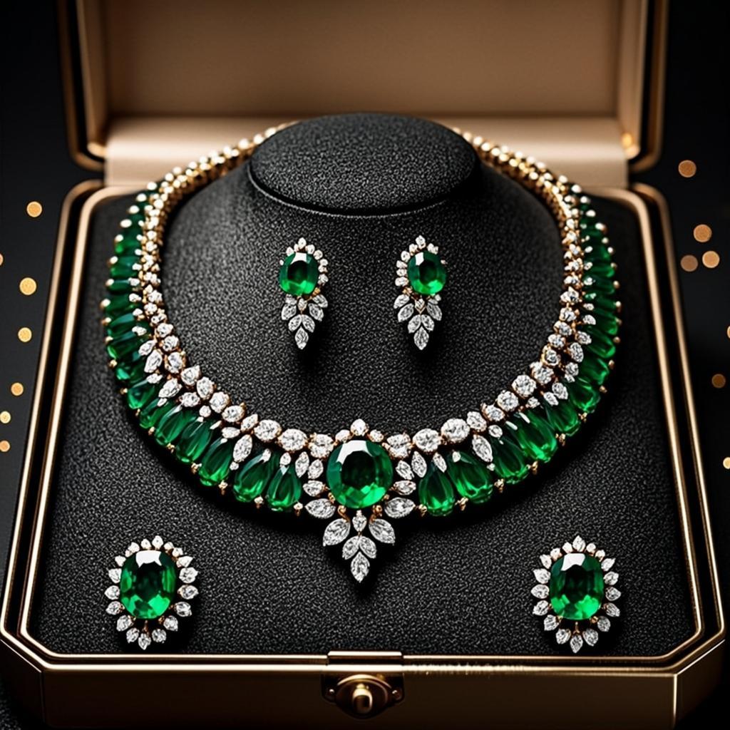 Parure Émeraude « Jardin de Ngor »